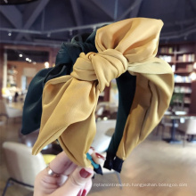 wholesale Fashion Designer Silk Bow Hair Accessories Cute Girl Hair band Women Headband